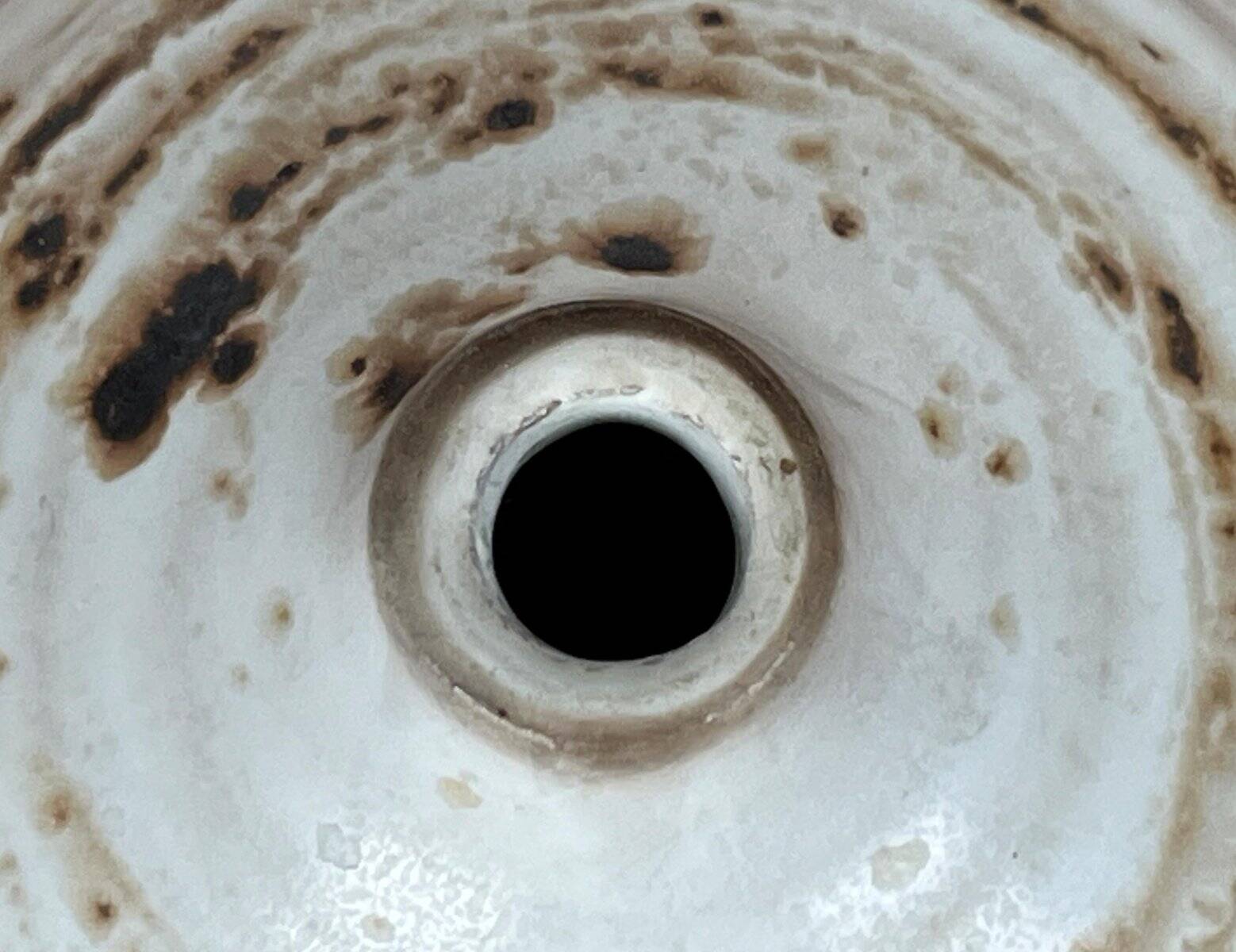 Mid-century modern pottery oil lamp by Ulla Nilsson for Arvika, 1960s.