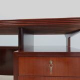 Bureau courbé vintage de design italien 1950