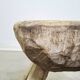 Hand-carved wooden stool, Wabi-Sabi. 1850-1900