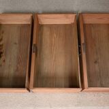 Pitch pine weekly planner, Art Nouveau period – Early 20th century