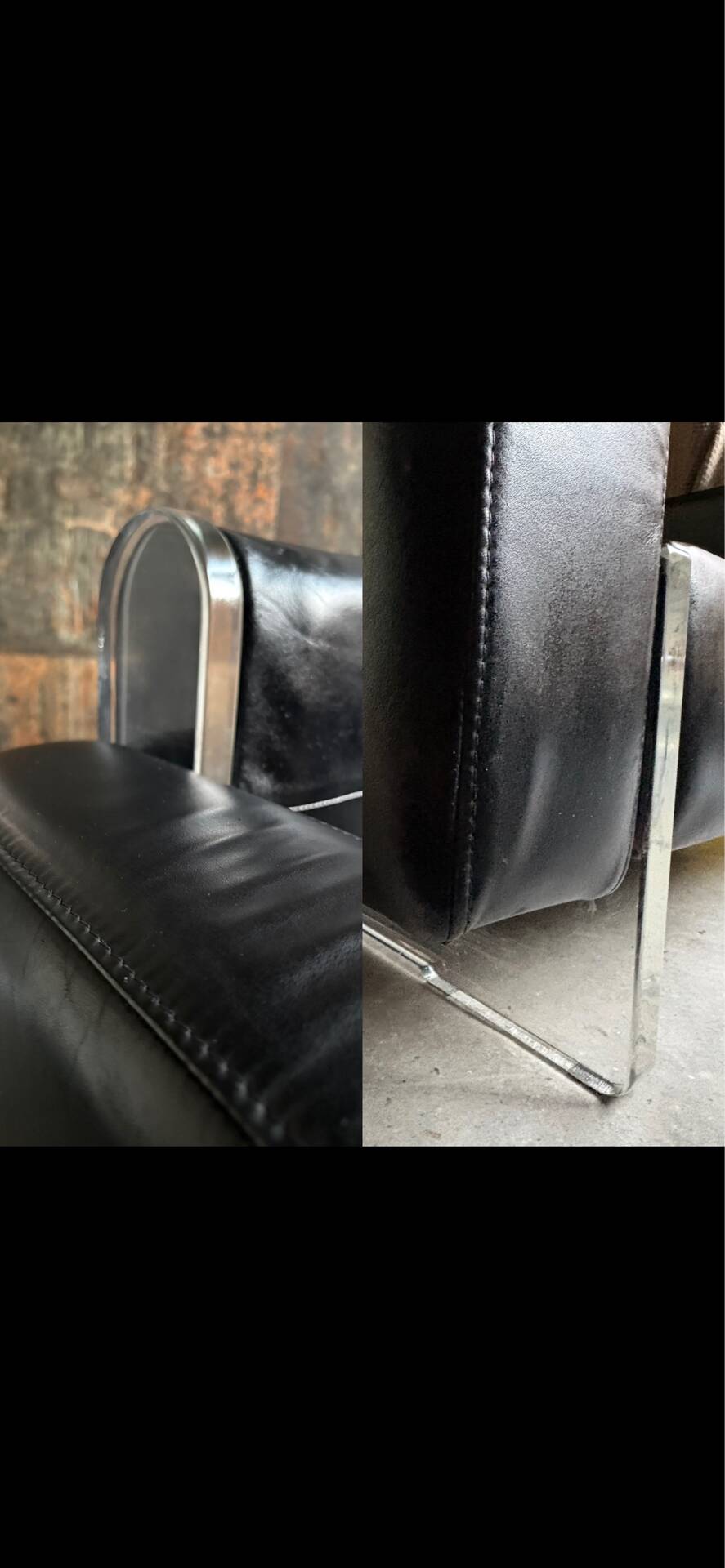 Set of (2) mid-century armchairs and a 2-seater sofa.