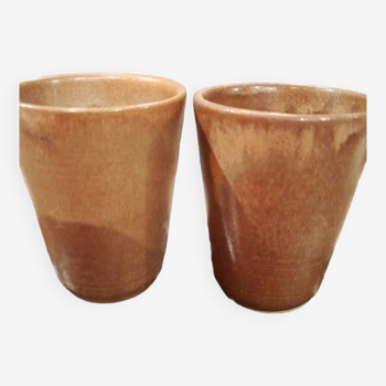 Set of 2 glasses in stoneware