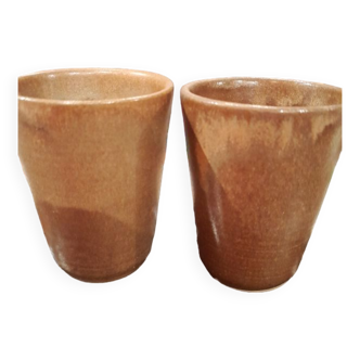 Set of 2 glasses in stoneware