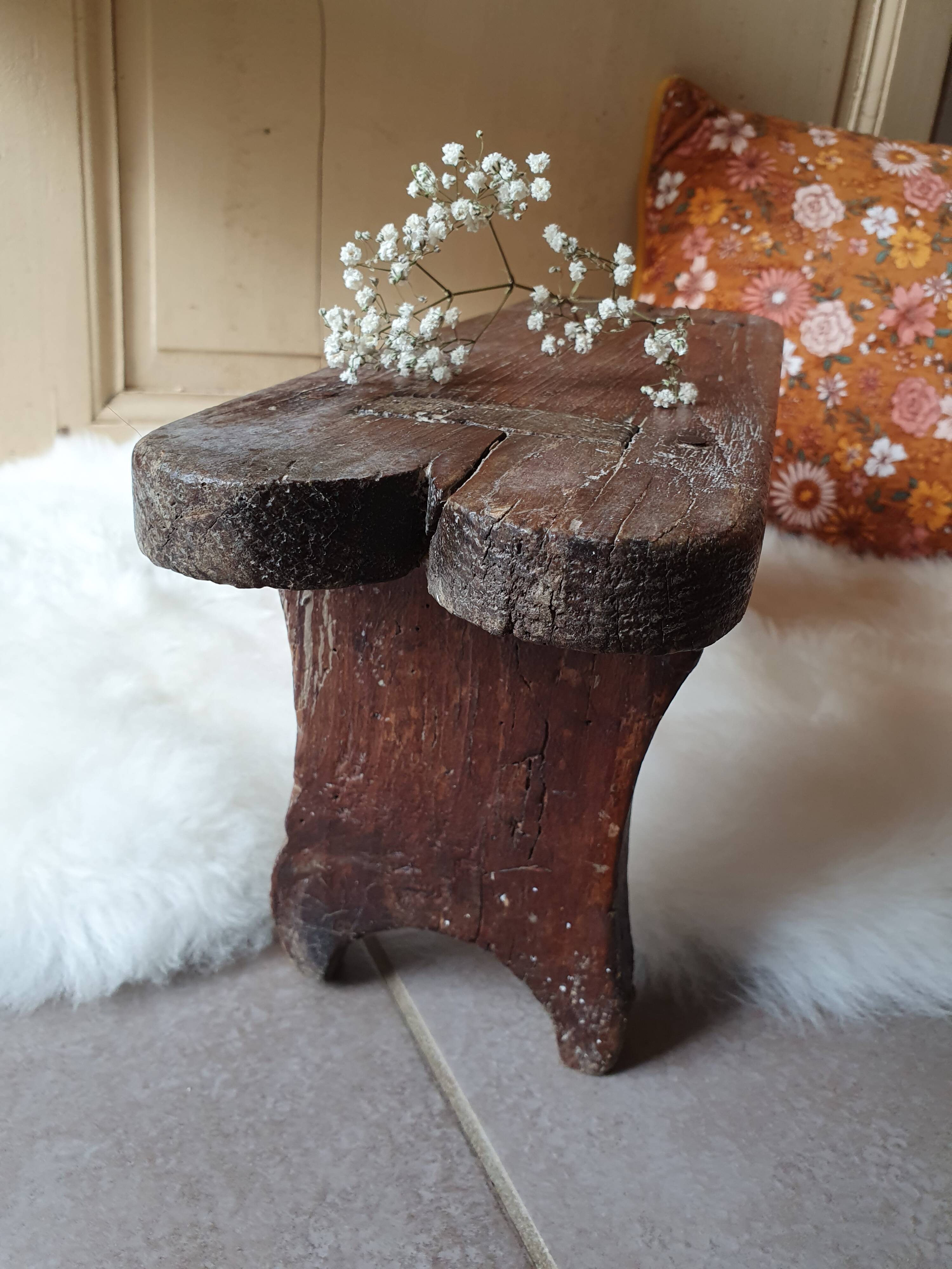 Old wooden stool