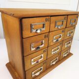 Small workshop furniture with drawers style watchmaker's or apothecary's layette, restyled indus