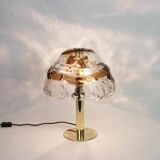 Large smoked glass table lamps by Murano, Kalmar, Austria, 1970s