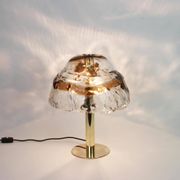 Large smoked glass table lamps by Murano, Kalmar, Austria, 1970s