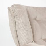 "Karaté" armchair in velvet by Michel Cadestin for Airborne, circa 1970.