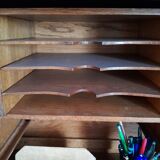 American solid oak desk with antique patina