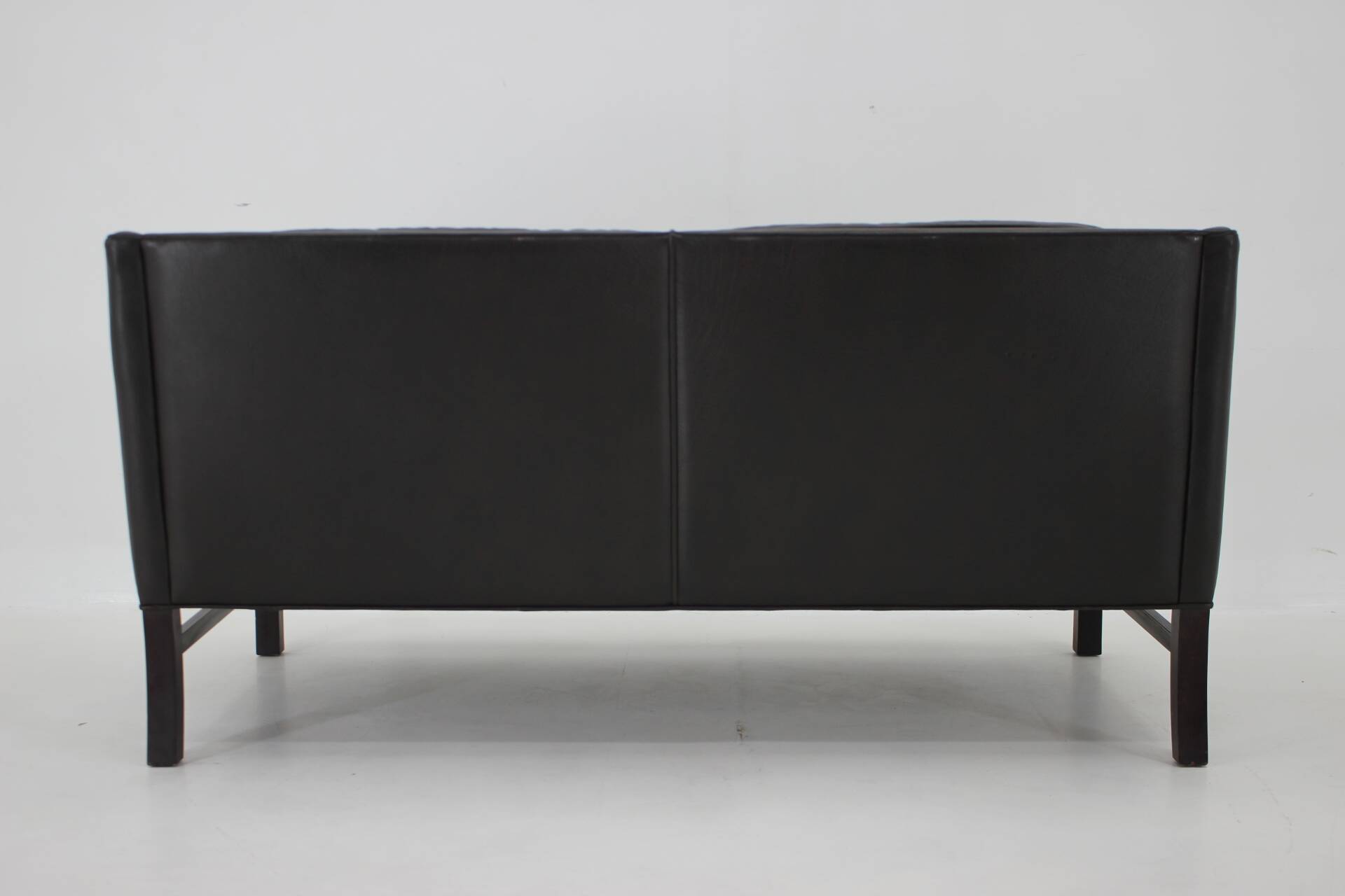 1970s danish 2-seater sofa in dark brown leather