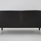 1970s danish 2-seater sofa in dark brown leather