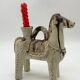 Ceramic candlestick horse, Sardinian, 1960s