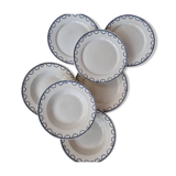 Set of 7 Faust plates - U&C Sarreguemines (flat and hollow)