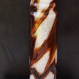 Spiegelau Crystal Glass Vase air Bubble Mesh Amber Glass    - NO hallmark   - 32cm tall