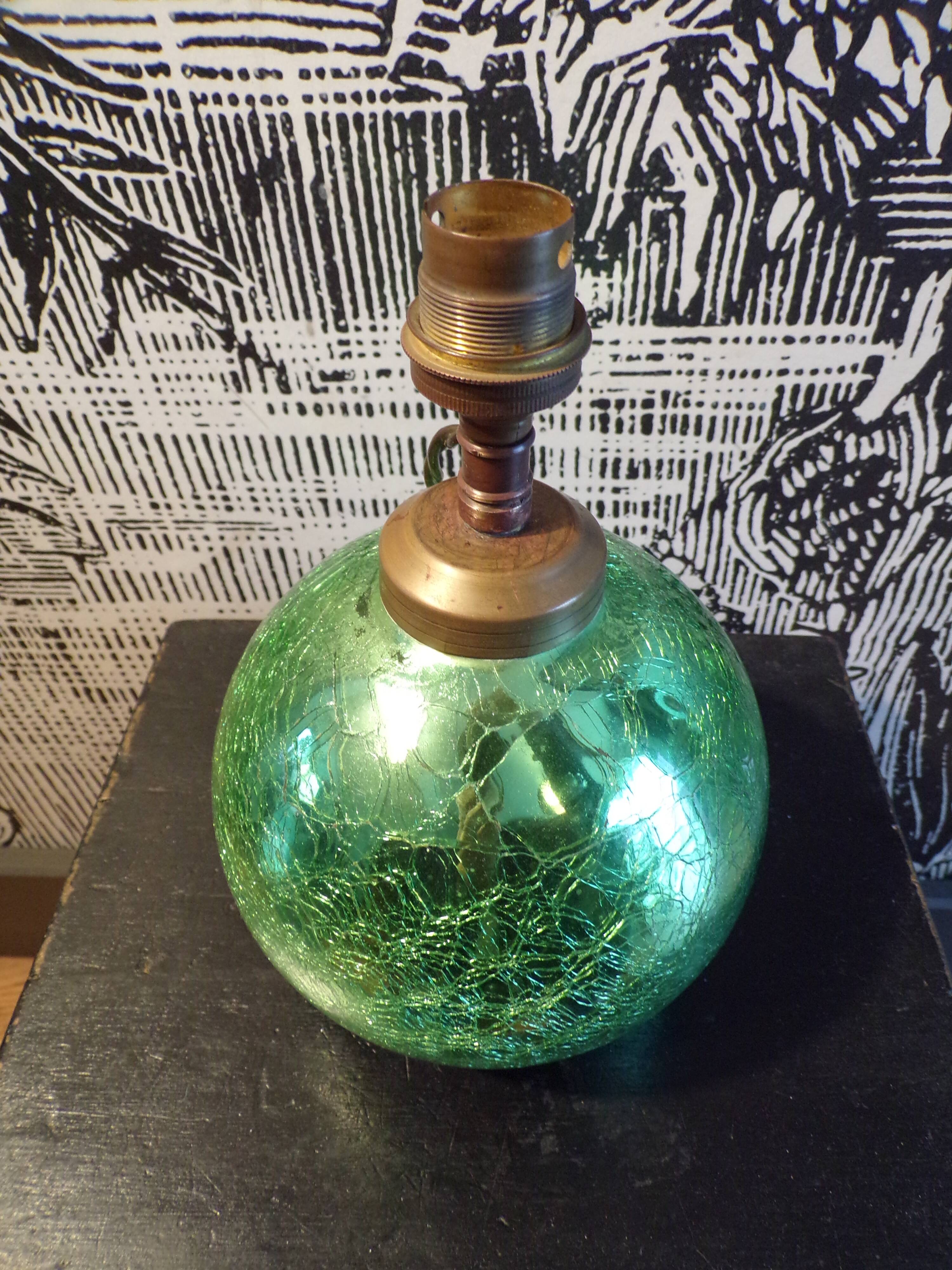 1930s glass ball lamp
