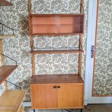 Modular wall-mounted library (Storage / System) in Scandinavian style, 1960s