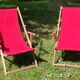Pair of Chilean women/vintage deckchairs