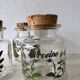 Lot 3 glass jars and corks