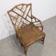 Vintage rattan and bamboo armchair