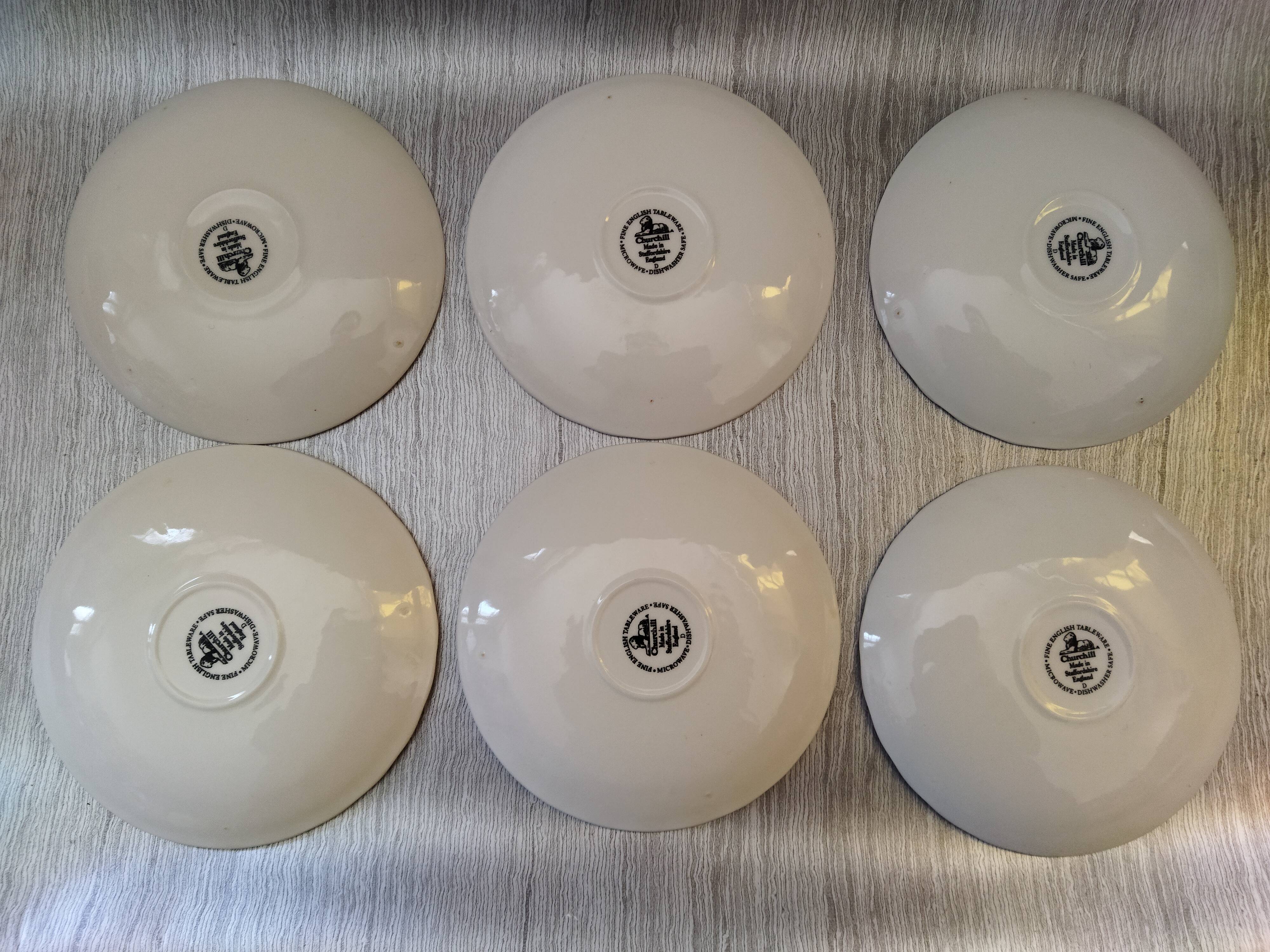 6 English cups Churchill Rosetta