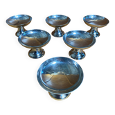 Série de 6 coupes a glace guy degrenne inox made in france vintage #e1