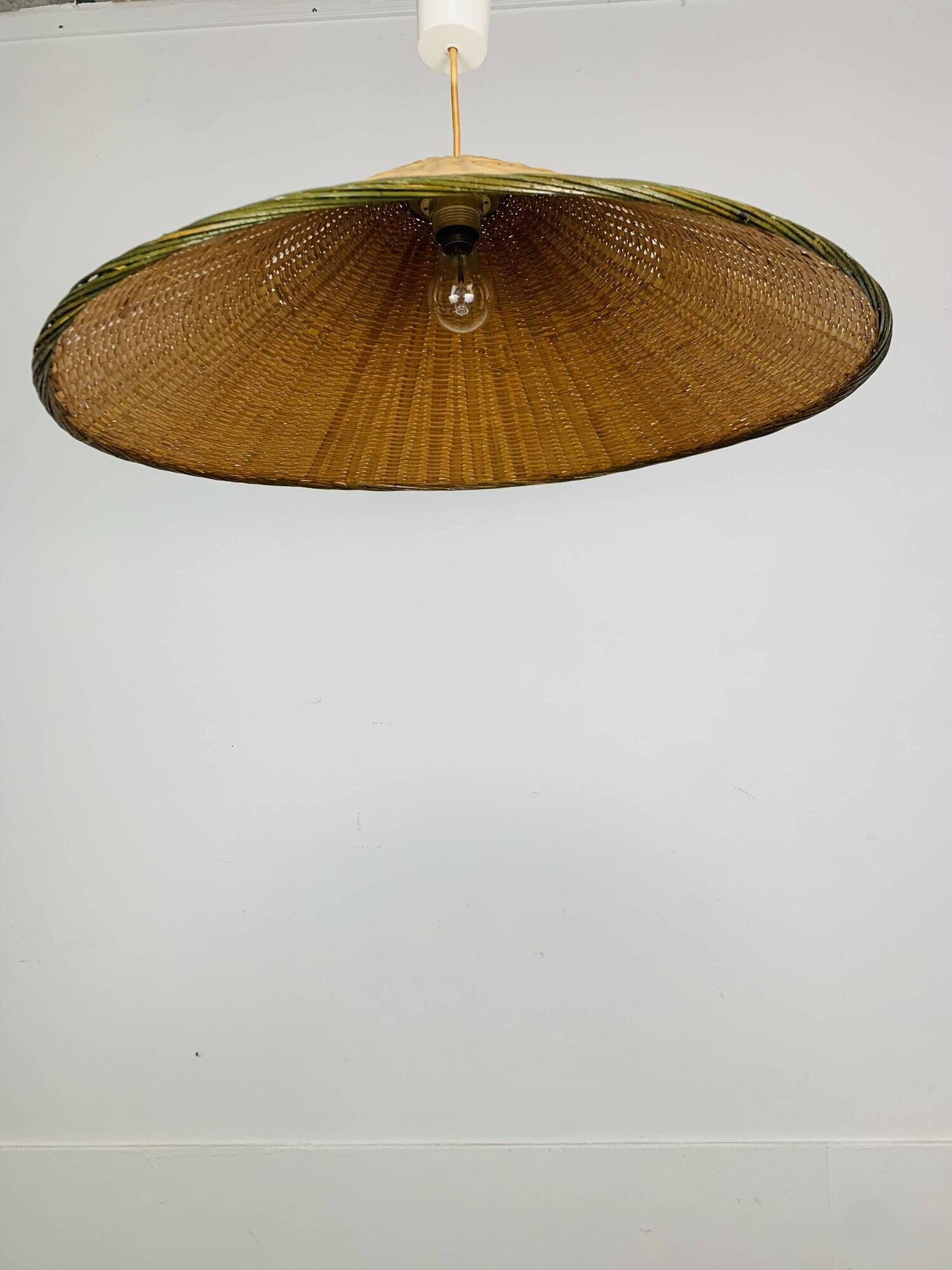 XL rattan suspension from the 1960s, vintage