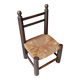 Chaise basse George Robert en bois et paille n°1