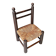 Chaise basse George Robert en bois et paille n°1