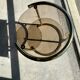 Glass and brass side table