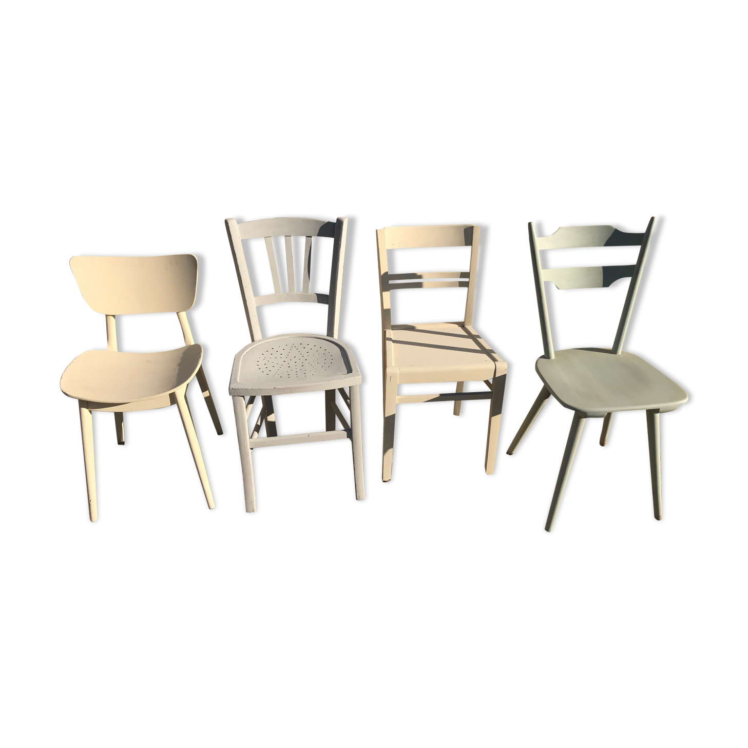 Set of mismatched chairs