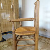 Pair of mulched brutalist armchairs