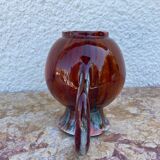 beautiful red ceramic pitcher signed