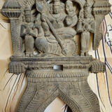 Ancient wooden sculpture – Finely carved Indonesian deity - 19th century