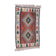 Vintage turkish kilim 130x78 cm wool kelim rug red blue