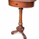 Barber's or shaving mirror on a Victorian stand. 19th century.