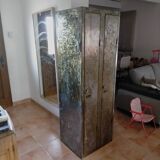 Vintage industrial metal locker – 2 doors – 180x60x50 cm