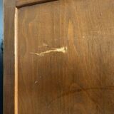 Old vintage 4-fan wooden screen