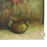 Nature morte de fleurs Dahlias signée M. Vierstraete