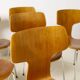 8x Teak T-chairs by Arne Jacobsen, Fritz Hansen, 1980s