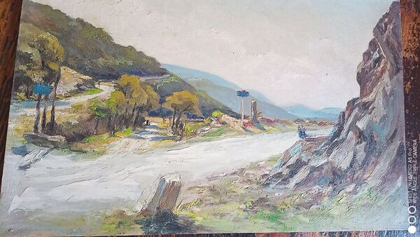 Tableau edouard leverd (1881-1950) huile sur panneau - 32 x 47 cm - collet villefort