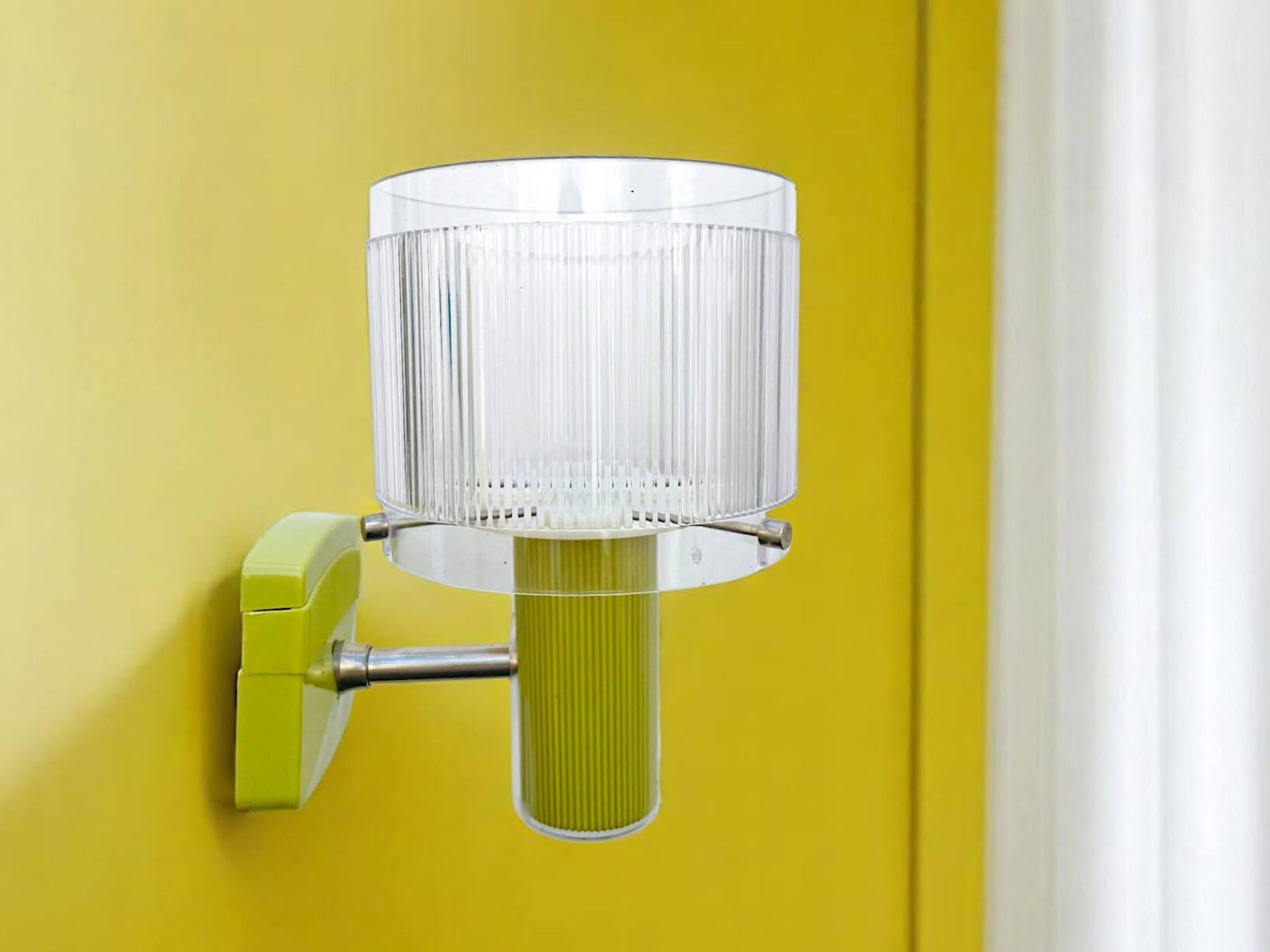 Portuguese mid century modern green  wall sconce light