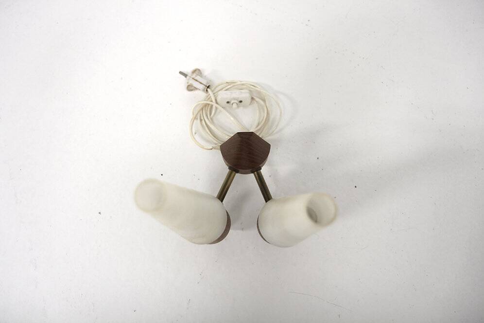 Scandinavian teak wall lamp, Sweden, 1950