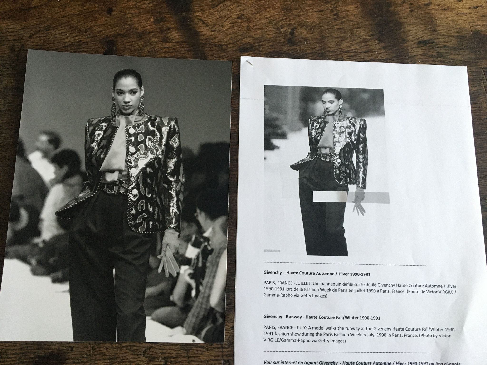 Givenchyoriginal vintage press fashion photography 1990
