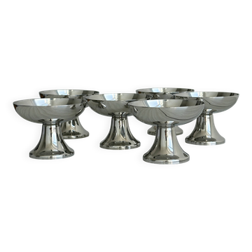 Lot de 6 coupes à glace en métal