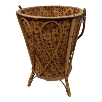 Vintage rattan storage basket