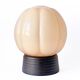 Art deco pastel pink thabur ceiling lamp, glass globe light