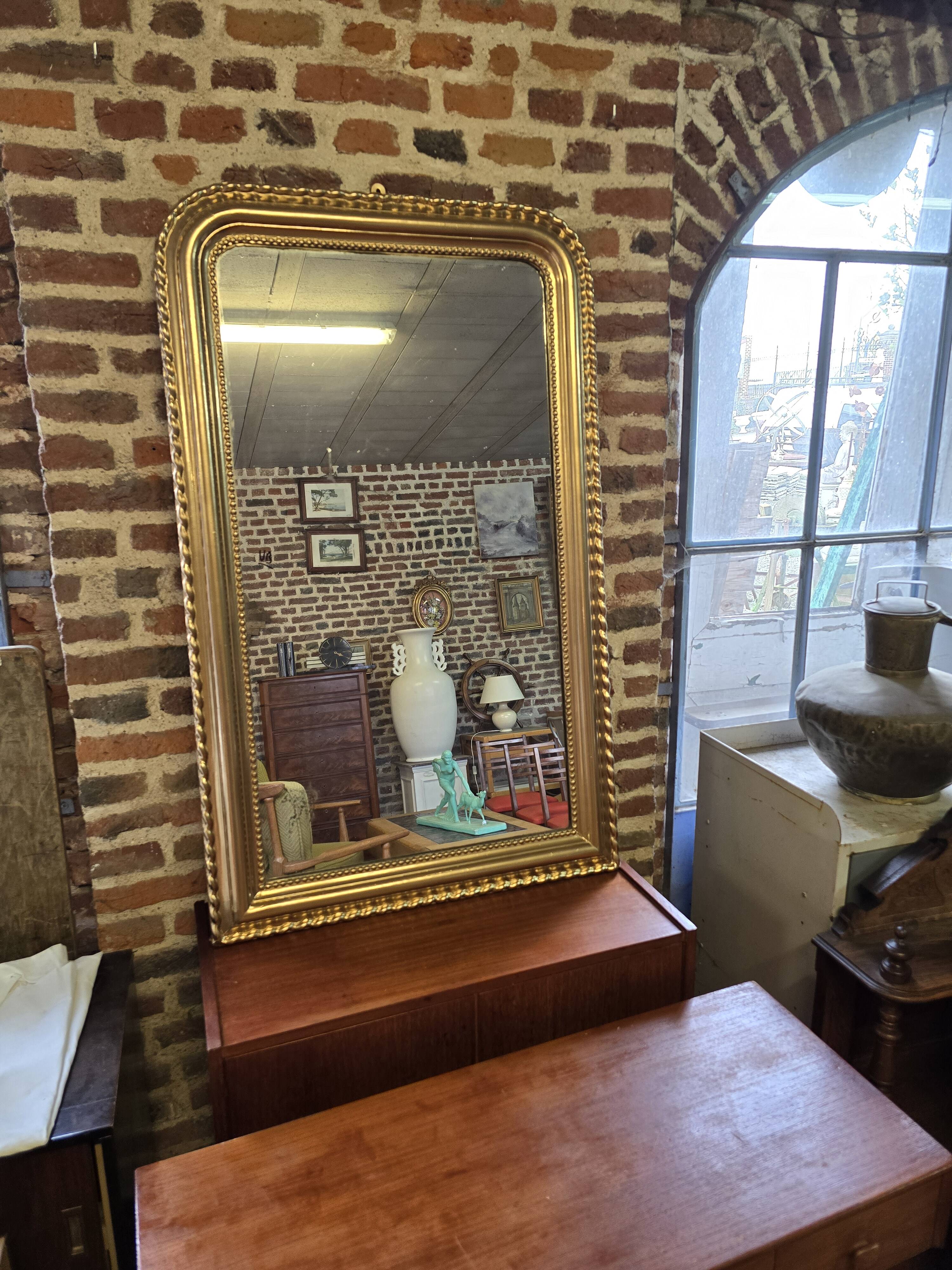 Antique Louis Philippe style gilded mirror