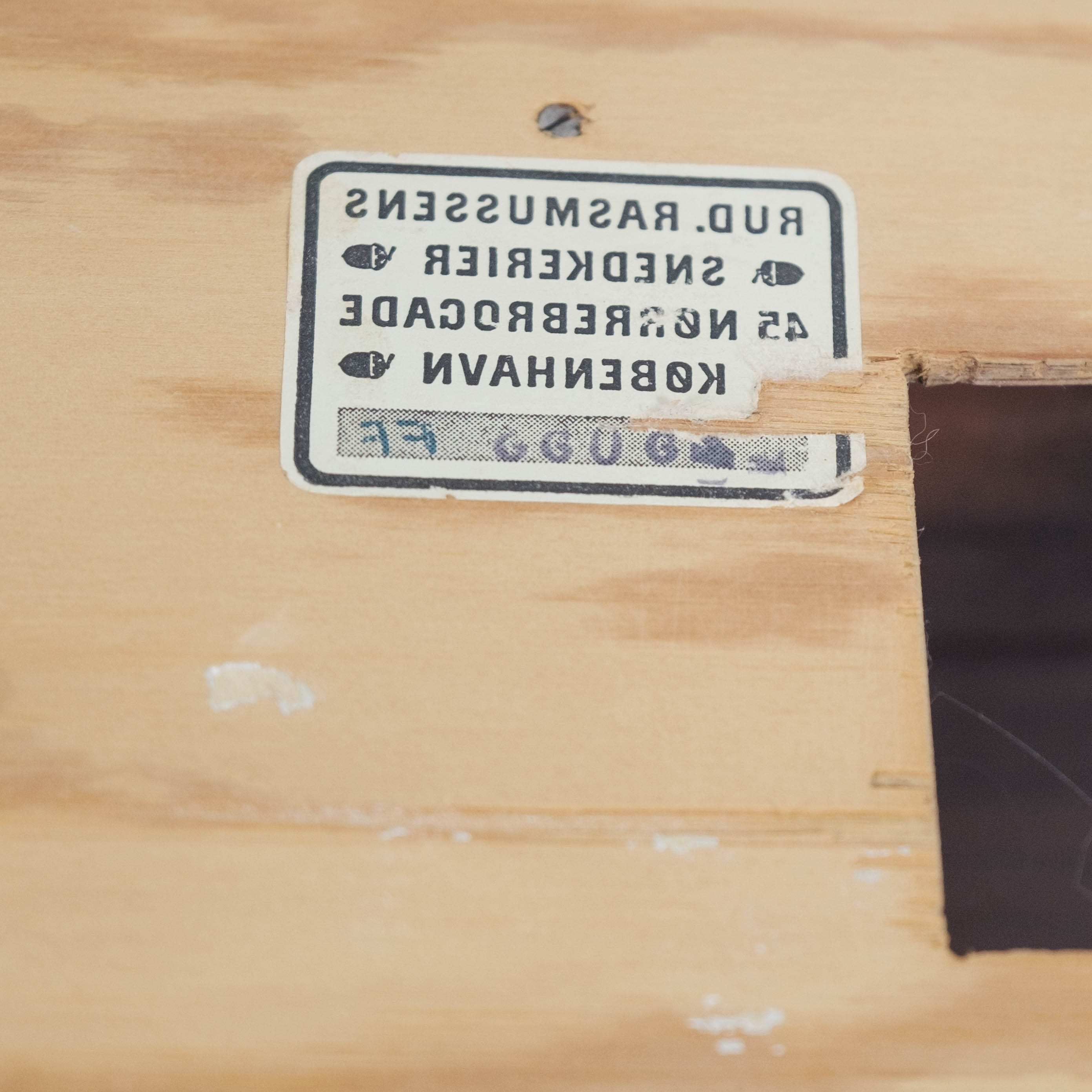 Bookcase in light mahogany designed by Mogens Koch and manufactured by Rud Rasmussen in the 1960s.