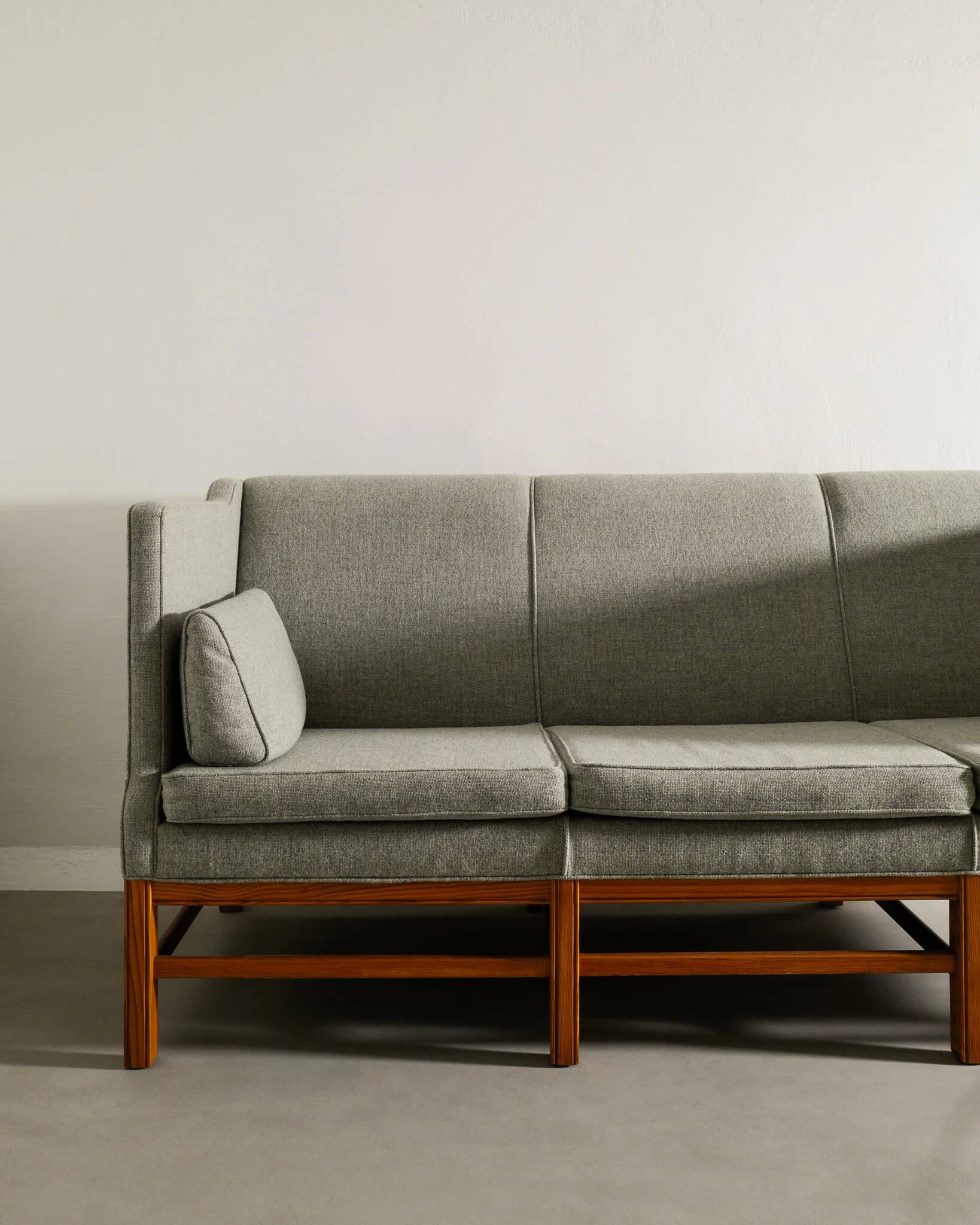 Vintage Wooden Danish Mid Century Three Seater Sofa, 1960s