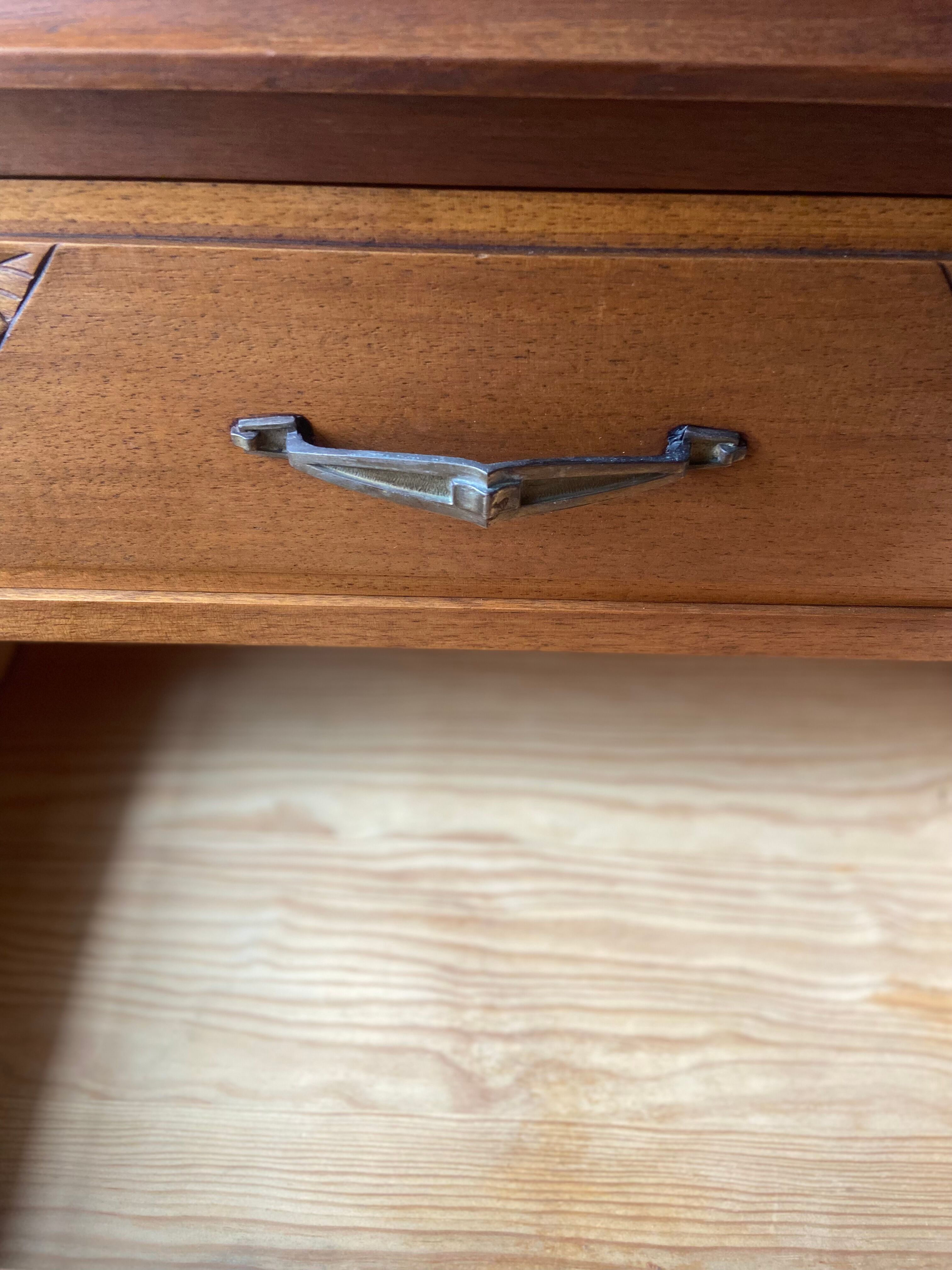 Commode semainier old era Art Deco in Walnut renovated